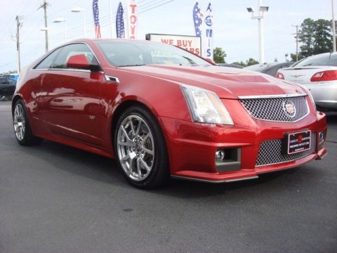 Crystal Red Tintcoat Cadillac CTS -V Coupe.  Click to enlarge.