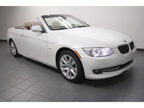 Mineral White Metallic BMW 3 Series 328i Convertible.  Click to enlarge.