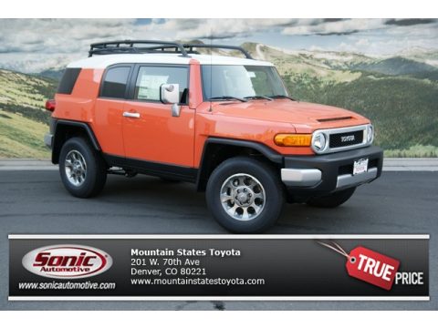 Magma Orange Toyota FJ Cruiser 4WD.  Click to enlarge.