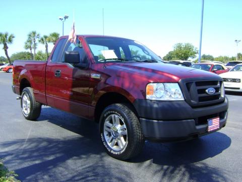 Dark Toreador Red Metallic Ford F150 XL Regular Cab.  Click to enlarge.