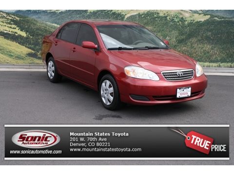 Impulse Red Toyota Corolla LE.  Click to enlarge.