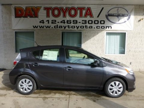 Magnetic Gray Metallic Toyota Prius c Hybrid Three.  Click to enlarge.