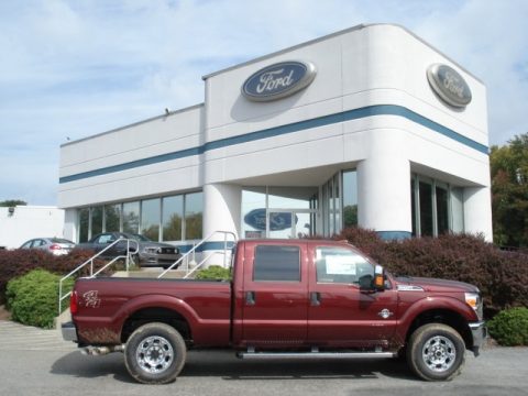 Autumn Red Metallic Ford F250 Super Duty XLT Crew Cab 4x4.  Click to enlarge.