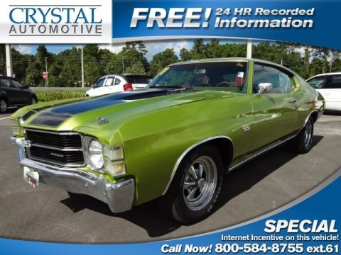 Antique Green Chevrolet Chevelle SS Coupe.  Click to enlarge.