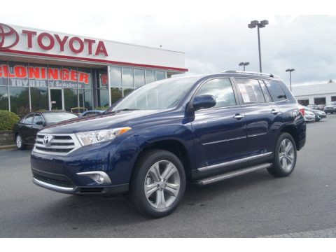 Nautical Blue Metallic Toyota Highlander Limited.  Click to enlarge.