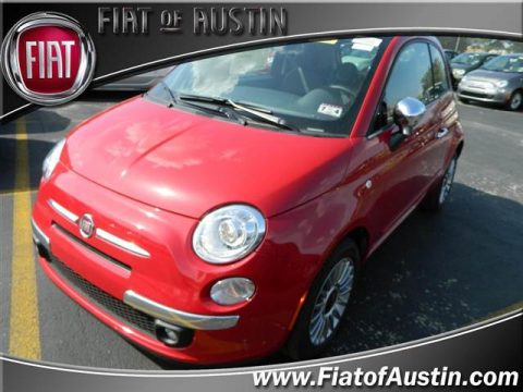 Rosso Brillante (Red) Fiat 500 Lounge.  Click to enlarge.