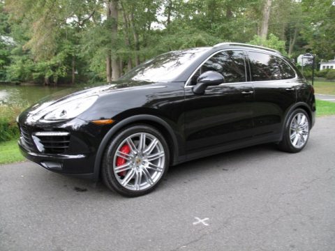 Jet Black Metallic Porsche Cayenne Turbo.  Click to enlarge.