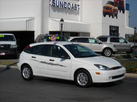 Cloud 9 White Ford Focus ZX5 Hatchback.  Click to enlarge.