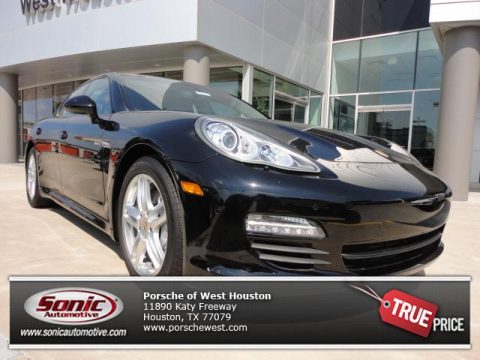 Black Porsche Panamera S Hybrid.  Click to enlarge.