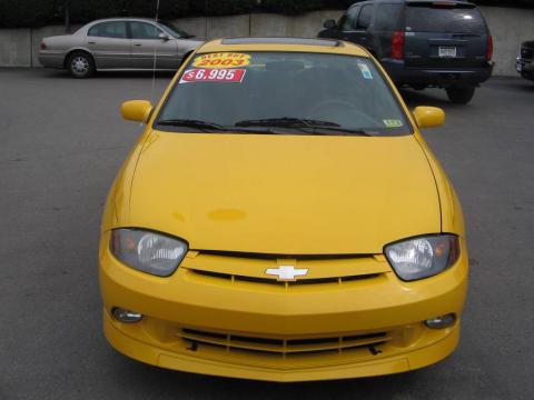 Yellow Chevrolet Cavalier LS Sport Coupe.  Click to enlarge.