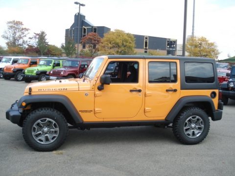 Dozer Yellow Jeep Wrangler Unlimited Rubicon 4x4.  Click to enlarge.