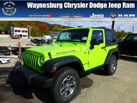 Gecko Green Jeep Wrangler Rubicon 4x4.  Click to enlarge.