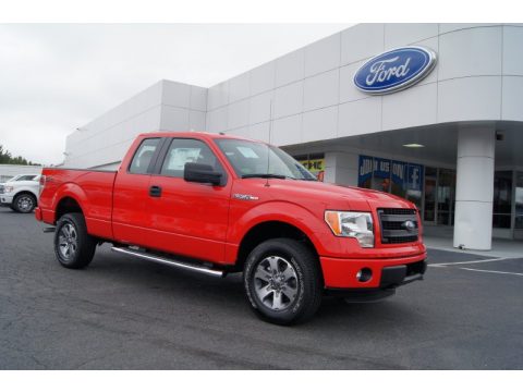 Race Red Ford F150 STX SuperCab 4x4.  Click to enlarge.