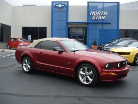Redfire Metallic Ford Mustang GT Premium Convertible.  Click to enlarge.