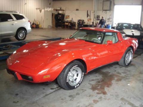 Red Chevrolet Corvette Coupe.  Click to enlarge.