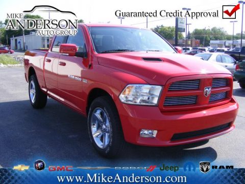 Flame Red Dodge Ram 1500 Sport Quad Cab 4x4.  Click to enlarge.