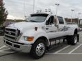 Front 3/4 View of 2008 Ford F650 Super Duty XLT Crew Cab Custom Passenger #6