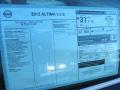  2013 Nissan Altima 2.5 S Window Sticker #11