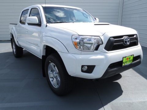 Super White Toyota Tacoma V6 TRD Sport Prerunner Double Cab.  Click to enlarge.