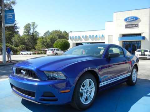 Deep Impact Blue Metallic Ford Mustang V6 Coupe.  Click to enlarge.