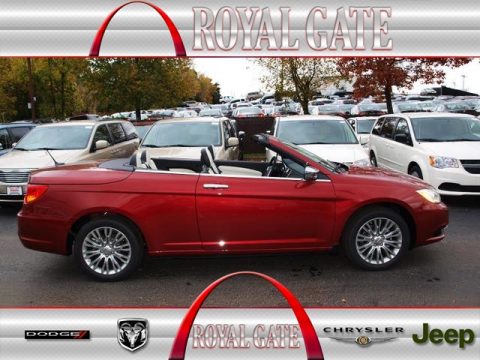 Deep Cherry Red Crystal Pearl Chrysler 200 Limited Convertible.  Click to enlarge.