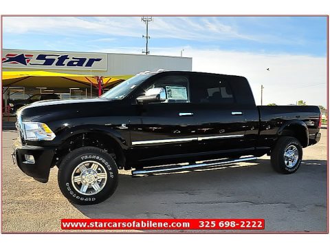 Black Dodge Ram 2500 HD Laramie Limited Mega Cab 4x4.  Click to enlarge.