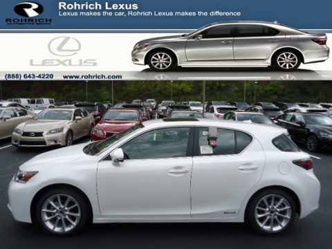 Starfire White Pearl Lexus CT 200h Hybrid Premium.  Click to enlarge.