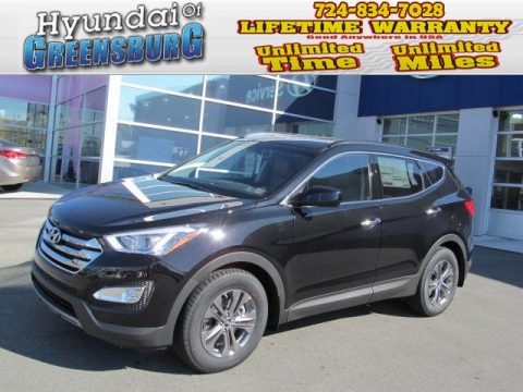 Twilight Black Hyundai Santa Fe Sport AWD.  Click to enlarge.