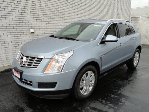 Glacier Blue Metallic Cadillac SRX Luxury AWD.  Click to enlarge.