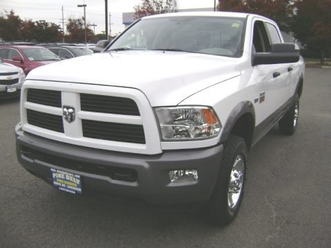 Bright White Dodge Ram 2500 HD SLT Outdoorsman Crew Cab 4x4.  Click to enlarge.