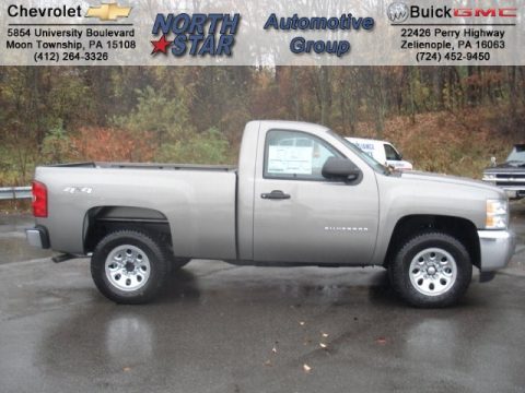 Graystone Metallic Chevrolet Silverado 1500 LS Regular Cab 4x4.  Click to enlarge.