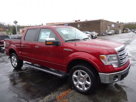 Ruby Red Metallic Ford F150 Lariat SuperCrew 4x4.  Click to enlarge.