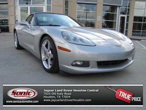 Machine Silver Metallic Chevrolet Corvette Convertible.  Click to enlarge.