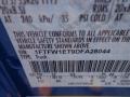 Ford Color Code SZ Blue Flame Metallic #12