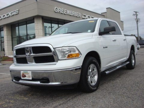 Stone White Dodge Ram 1500 SLT Crew Cab 4x4.  Click to enlarge.