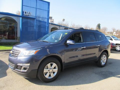Atlantis Blue Metallic Chevrolet Traverse LTZ AWD.  Click to enlarge.