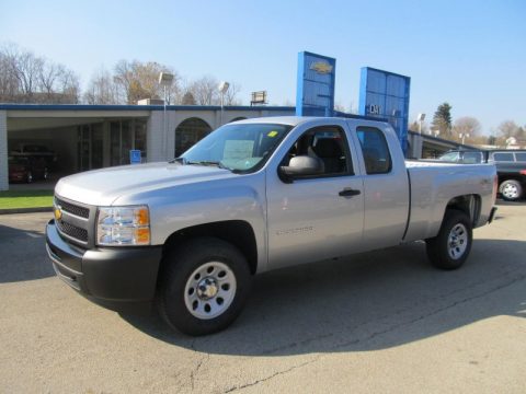 Silver Ice Metallic Chevrolet Silverado 1500 Work Truck Extended Cab 4x4. Click to enlarge. Silver Ice Metallic Chevrolet Silverado 1500 Work Truck Extended Cab 4x4. Click to enlarge.