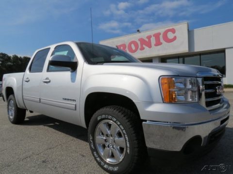 Quicksilver Metallic GMC Sierra 1500 SLT Crew Cab 4x4.  Click to enlarge.