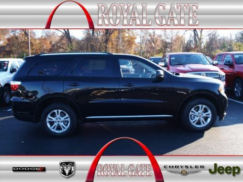 Brilliant Black Crystal Pearl Dodge Durango SXT AWD.  Click to enlarge.