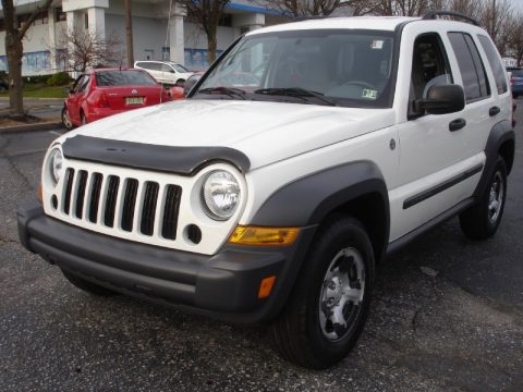 Stone White Jeep Liberty Sport 4x4.  Click to enlarge.