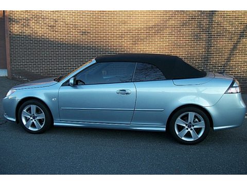 Glacier Silver Metallic Saab 9-3 2.0T Convertible.  Click to enlarge.