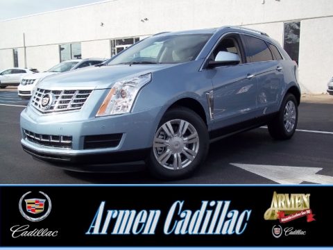 Glacier Blue Metallic Cadillac SRX Luxury FWD.  Click to enlarge.