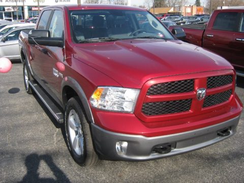 Deep Cherry Red Pearl Ram 1500 Outdoorsman Crew Cab 4x4.  Click to enlarge.