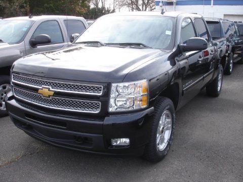 Black Chevrolet Silverado 1500 LTZ Crew Cab 4x4.  Click to enlarge.