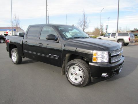 Black Chevrolet Silverado 1500 LT Crew Cab 4x4.  Click to enlarge.