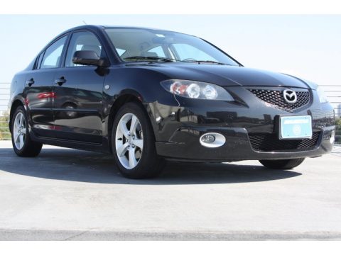 Black Mica Mazda MAZDA3 i Sedan.  Click to enlarge.