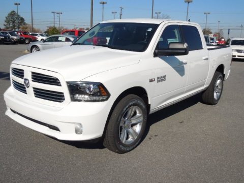 Bright White Ram 1500 Sport Crew Cab 4x4.  Click to enlarge.