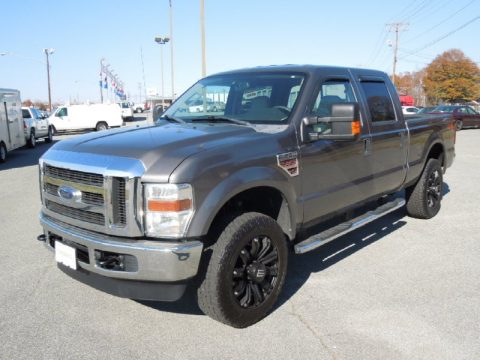 Dark Shadow Grey Metallic Ford F250 Super Duty XLT Crew Cab 4x4.  Click to enlarge.