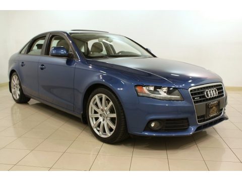 Aruba Blue Pearl Effect Audi A4 2.0T Premium quattro Sedan.  Click to enlarge.