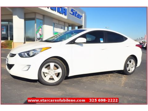 Shimmering White Hyundai Elantra GLS.  Click to enlarge.